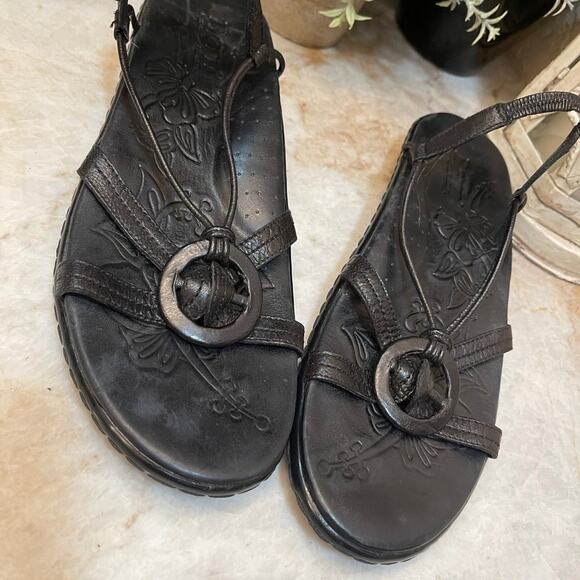 Born black leather Sandals Sz 10 - Picture 4 of 8